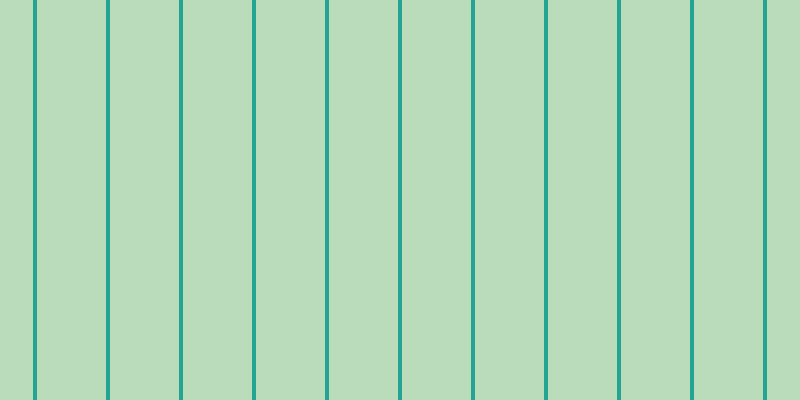 #bbdcbb, #25a393 vertical lines, four pixels wide, sixty-nine pixels apart