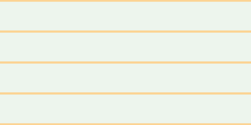 #bbdcbb (25%), #fcd393 horizontal lines, seven pixels wide, ninety-two pixels apart
