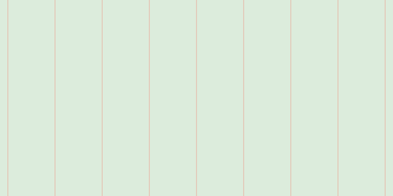 #bbdcbb (50%), #eba393 vertical lines, one pixels wide, ninety-five pixels apart