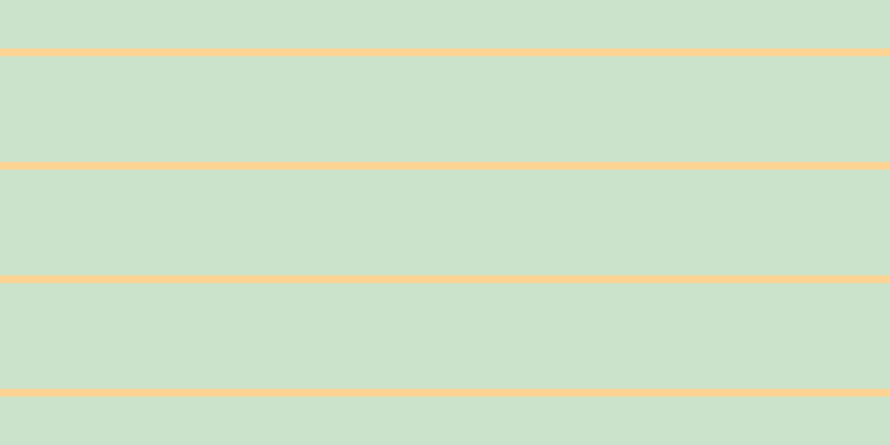 #bbdcbb (75%), #fcd393 horizontal lines, seven pixels wide, ninety-five pixels apart