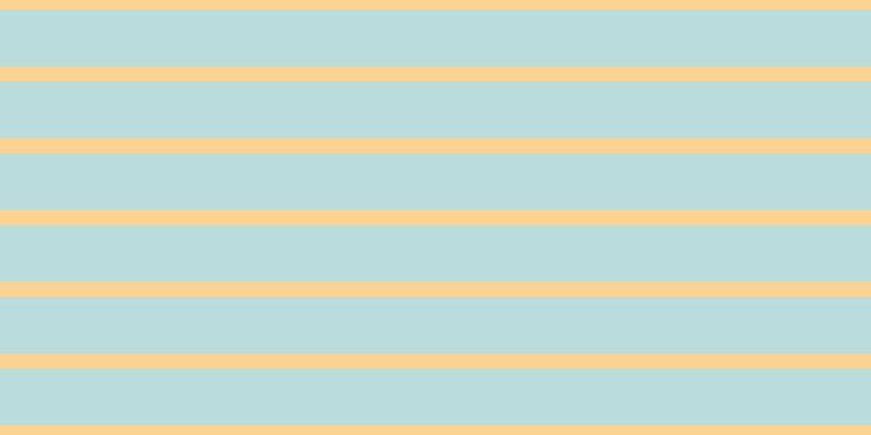 #bbdcdc, #fcd393 horizontal lines, fourteen pixels wide, fifty-two pixels apart
