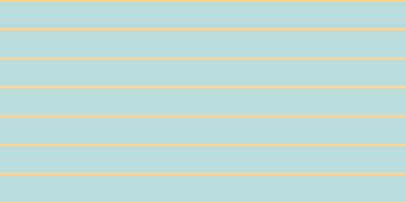 #bbdcdc, #fcd393 horizontal lines, five pixels wide, fifty-two pixels apart