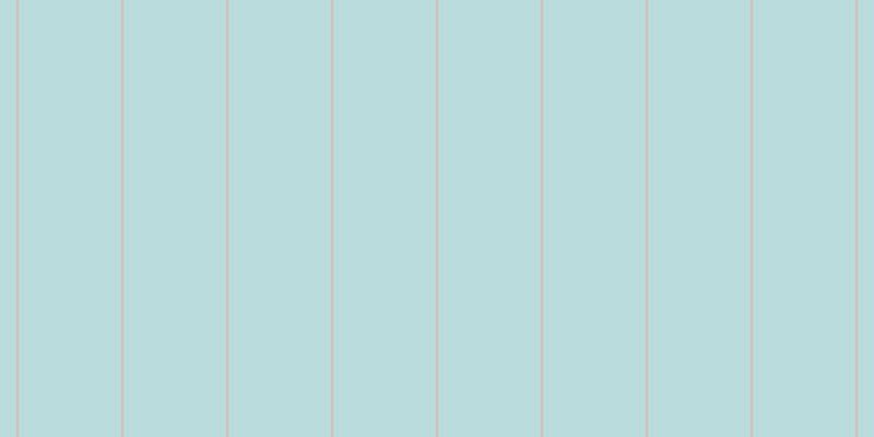 #bbdcdc, #eba393 vertical lines, one pixels wide, ninety-five pixels apart