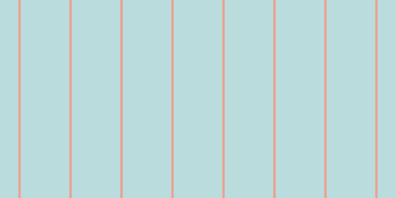 #bbdcdc, #eba393 vertical lines, five pixels wide, ninety-eight pixels apart
