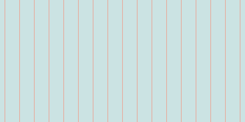 #bbdcdc (75%), #eba393 vertical lines, two pixels wide, forty-six pixels apart