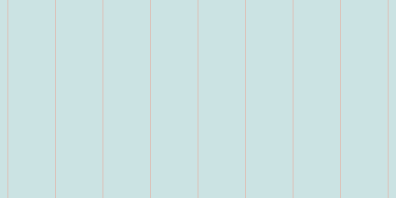 #bbdcdc (75%), #eba393 vertical lines, one pixels wide, ninety-five pixels apart