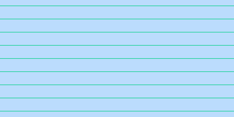#bbdcfd, #15d393 horizontal lines, two pixels wide, forty-three pixels apart