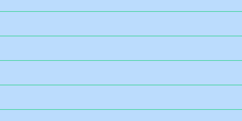 #bbdcfd, #36d393 horizontal lines, two pixels wide, seventy-nine pixels apart