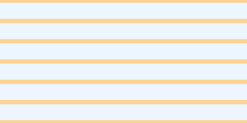 #bbdcfd (25%), #fcd393 horizontal lines, fourteen pixels wide, fifty-two pixels apart