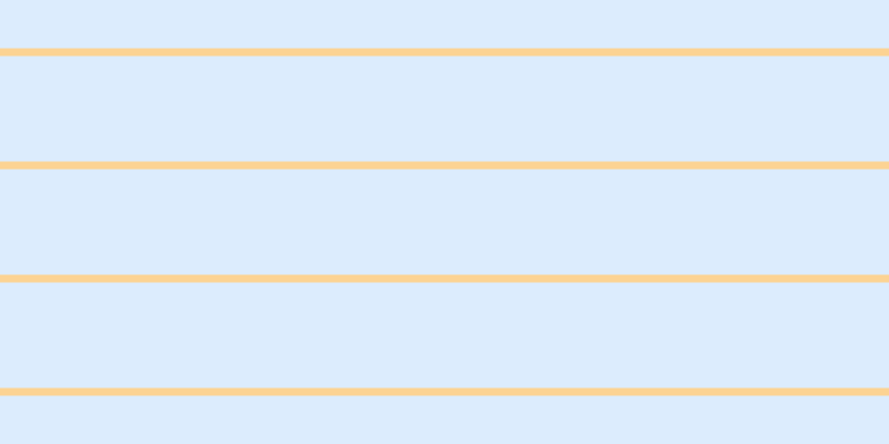 #bbdcfd (50%), #fcd393 horizontal lines, seven pixels wide, ninety-five pixels apart