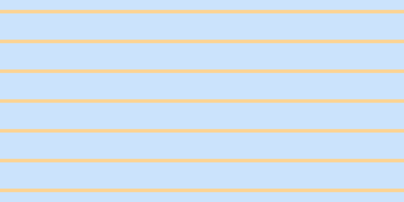 #bbdcfd (75%), #fcd393 horizontal lines, seven pixels wide, fifty-two pixels apart