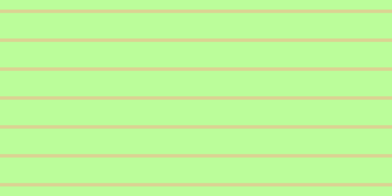 #bbfd9a, #dbd393 horizontal lines, seven pixels wide, fifty-two pixels apart