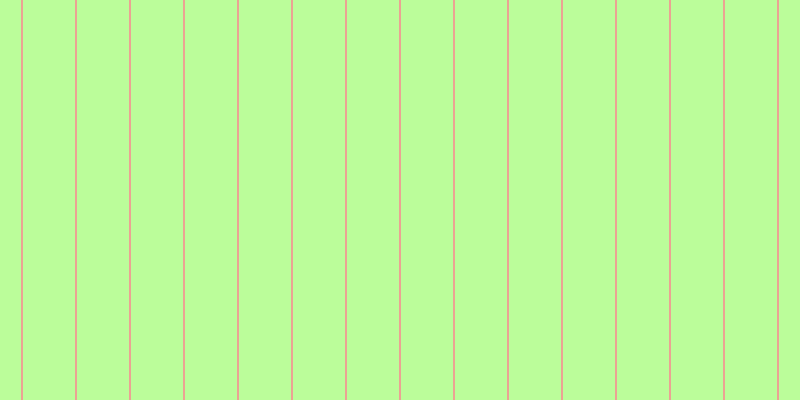#bbfd9a, #eba393 vertical lines, two pixels wide, fifty-two pixels apart