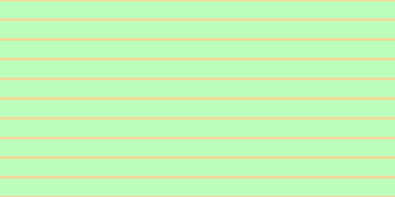 #bbfdbb, #fcd393 horizontal lines, five pixels wide, thirty-five pixels apart