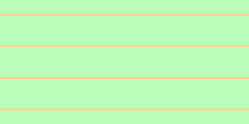 #bbfdbb, #fcd393 horizontal lines, seven pixels wide, ninety-five pixels apart