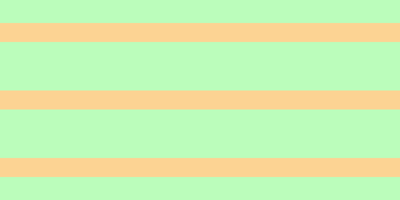 #bbfdbb, #fcd393 horizontal lines, thirty-eight pixels wide, ninety-seven pixels apart