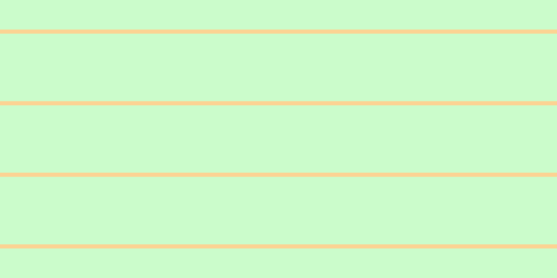 #bbfdbb (75%), #fcd393 horizontal lines, six pixels wide, ninety-seven pixels apart