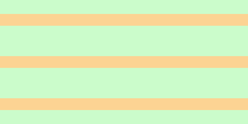 #bbfdbb (75%), #fcd393 horizontal lines, thirty-eight pixels wide, ninety-eight pixels apart