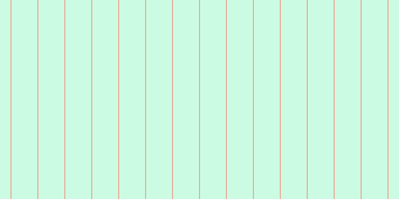 #bbfddc (75%), #eba393 vertical lines, two pixels wide, fifty-two pixels apart
