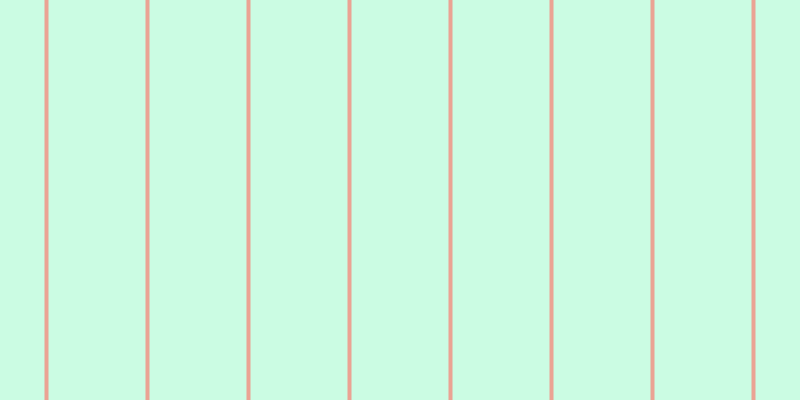 #bbfddc (75%), #eba393 vertical lines, four pixels wide, ninety-seven pixels apart