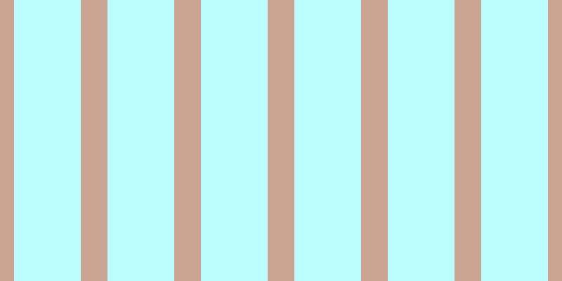 #bbfdfd, #caa393 vertical lines, thirty-eight pixels wide, ninety-five pixels apart