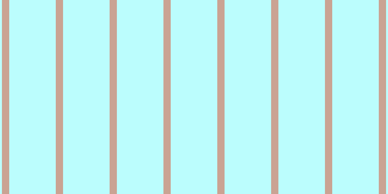 #bbfdfd, #caa393 vertical lines, fifteen pixels wide, ninety-six pixels apart