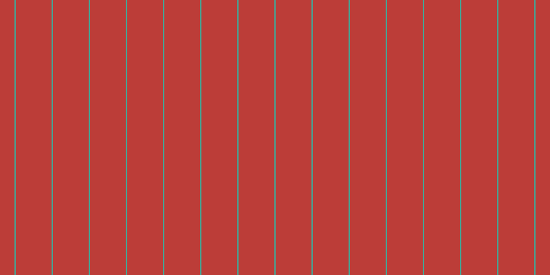 #bc3d38, #46a393 vertical lines, two pixels wide, fifty-two pixels apart
