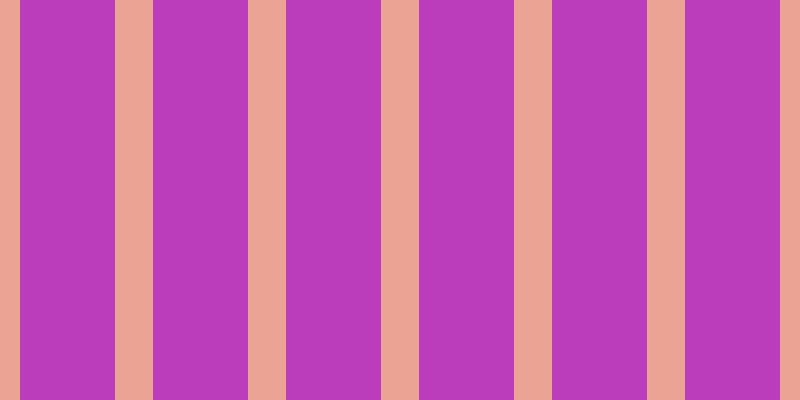 #bc3dbc, #eba393 vertical lines, thirty-eight pixels wide, ninety-five pixels apart