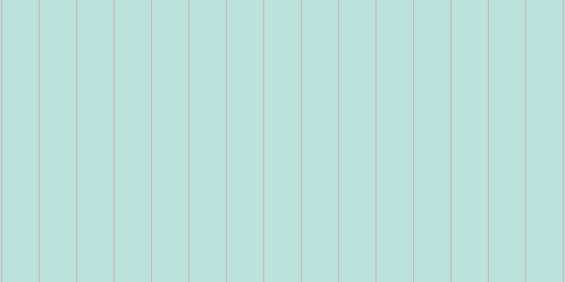 #bce2dd, #caa393 vertical lines, one pixels wide, fifty-two pixels apart