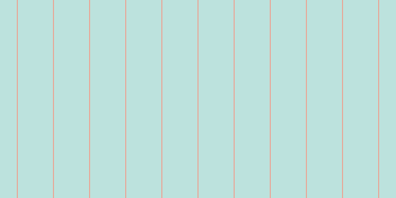 #bce2dd, #eba393 vertical lines, two pixels wide, seventy-one pixels apart