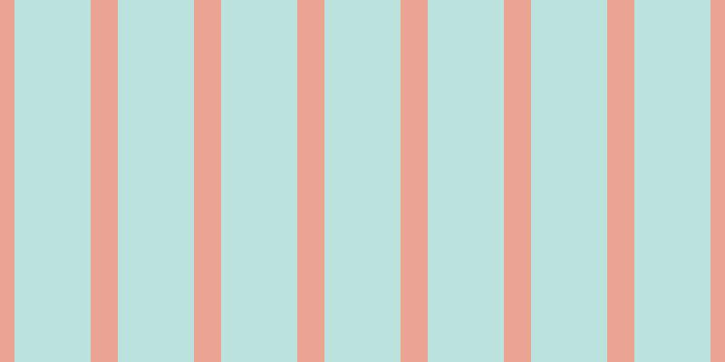 #bce2dd, #eba393 vertical lines, thirty pixels wide, eighty-four pixels apart