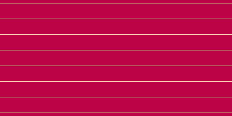 #bd0449, #dbd393 horizontal lines, two pixels wide, fifty-two pixels apart
