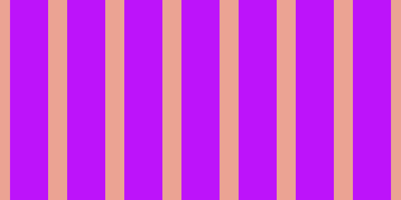 #bd13fa, #eba393 vertical lines, thirty-eight pixels wide, seventy-six pixels apart