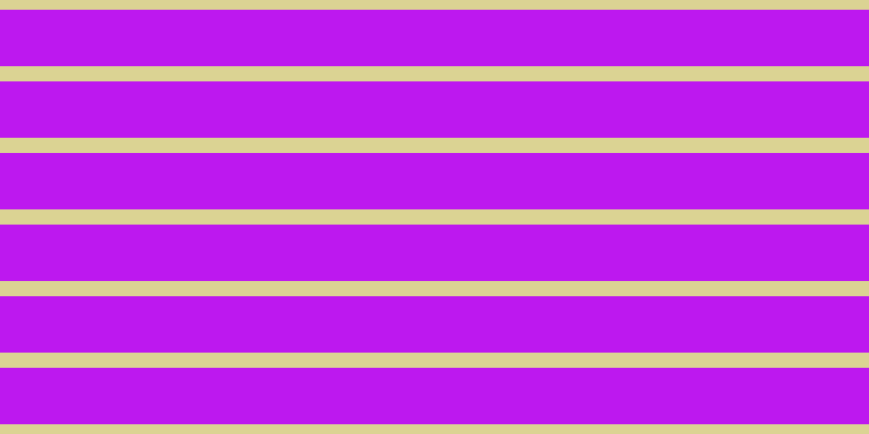 #bd18ef, #dbd393 horizontal lines, fourteen pixels wide, fifty-two pixels apart