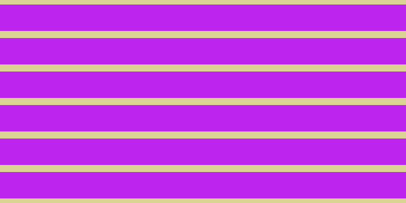 #bd25ee, #dbd393 horizontal lines, fourteen pixels wide, fifty-two pixels apart