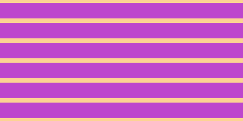 #bd46cd, #fcd393 horizontal lines, fourteen pixels wide, fifty-two pixels apart