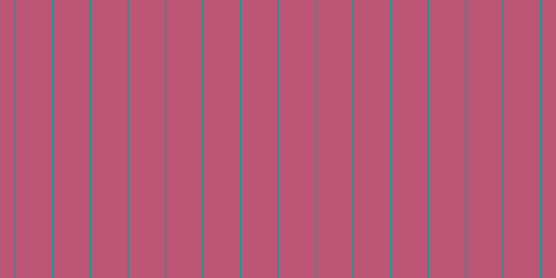 #bd5576, #04a393 vertical lines, two pixels wide, fifty-two pixels apart