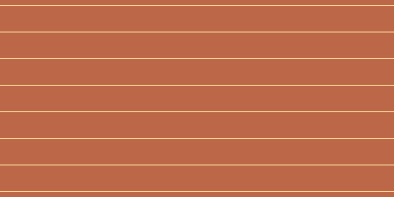 #bd6749, #fcd393 horizontal lines, two pixels wide, fifty-two pixels apart