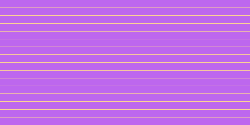 #bd67ee, #fcd393 horizontal lines, two pixels wide, twenty-three pixels apart