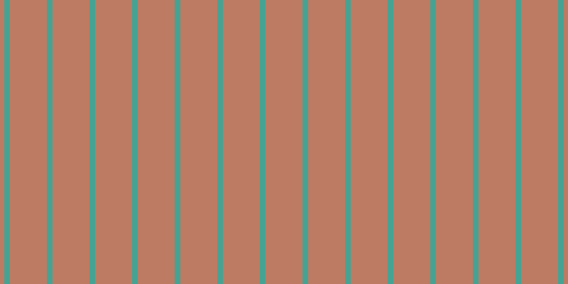 #bd7b63, #46a393 vertical lines, eight pixels wide, fifty-two pixels apart