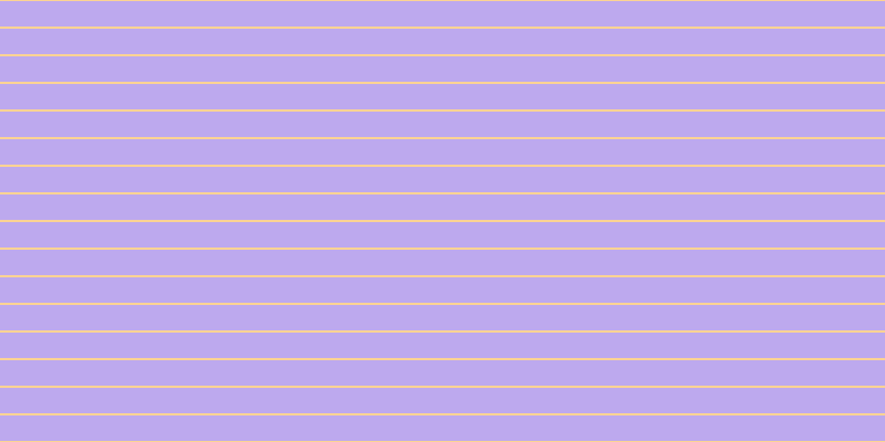 #bda9ee, #fcd393 horizontal lines, two pixels wide, twenty-three pixels apart