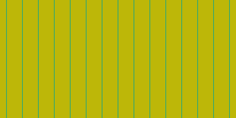 #bdb708, #04a393 vertical lines, two pixels wide, fifty-two pixels apart