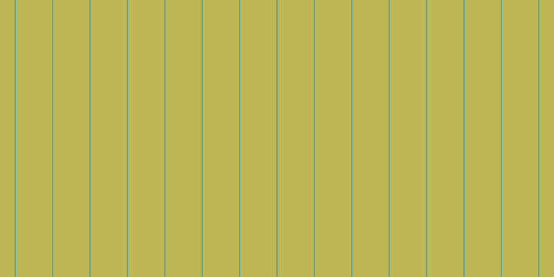 #bdb855, #67a393 vertical lines, two pixels wide, fifty-two pixels apart