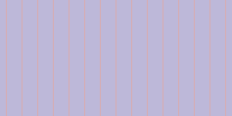 #bdb8d9, #eba393 vertical lines, two pixels wide, fifty-two pixels apart
