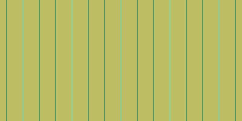 #bdbd63, #25a393 vertical lines, two pixels wide, fifty-two pixels apart