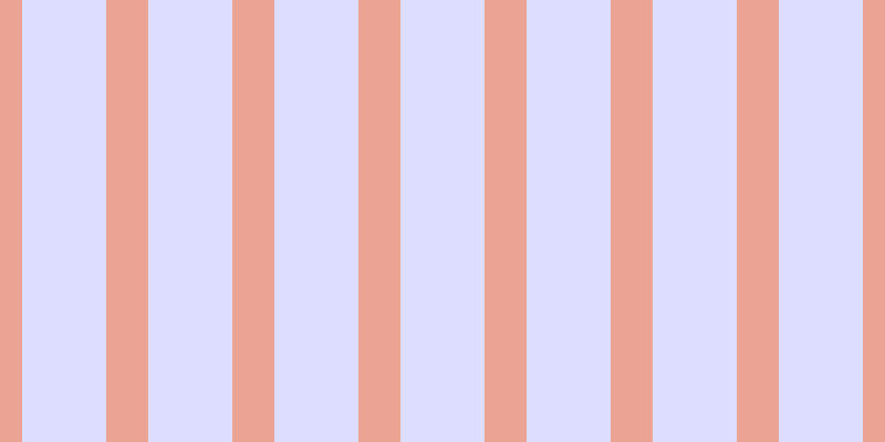 #bdbdff (50%), #eba393 vertical lines, thirty-eight pixels wide, seventy-six pixels apart
