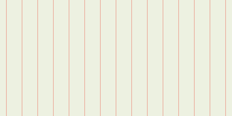 #bdca8b (25%), #eba393 vertical lines, two pixels wide, fifty-two pixels apart