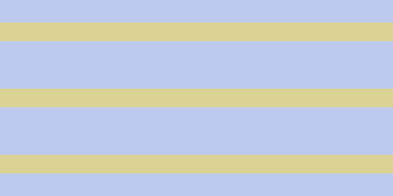 #bdcaee, #dbd393 horizontal lines, thirty-eight pixels wide, ninety-seven pixels apart