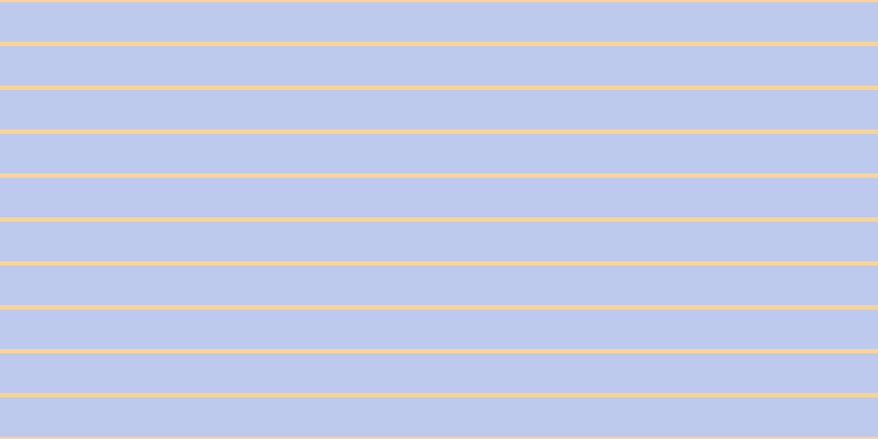 #bdcaee, #fcd393 horizontal lines, four pixels wide, thirty-six pixels apart