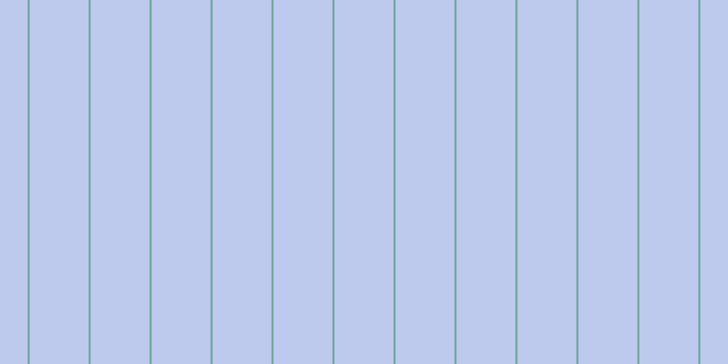 #bdcaee, #67a393 vertical lines, two pixels wide, sixty-five pixels apart